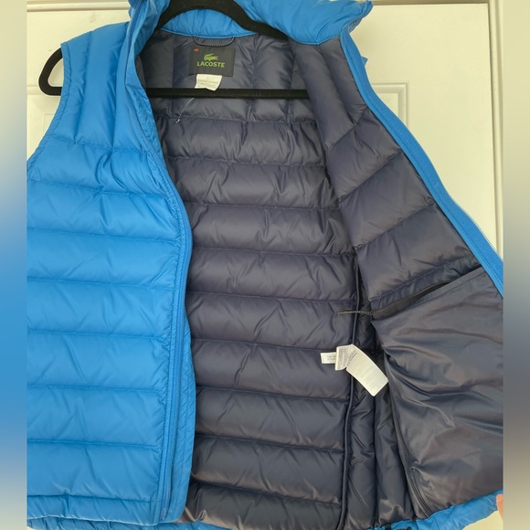 Lacoste Electric Indigo Blue Down Puffer Vest - Picture 10 of 13